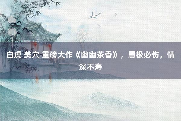 白虎 美穴 重磅大作《幽幽茶香》，慧极必伤，情深不寿