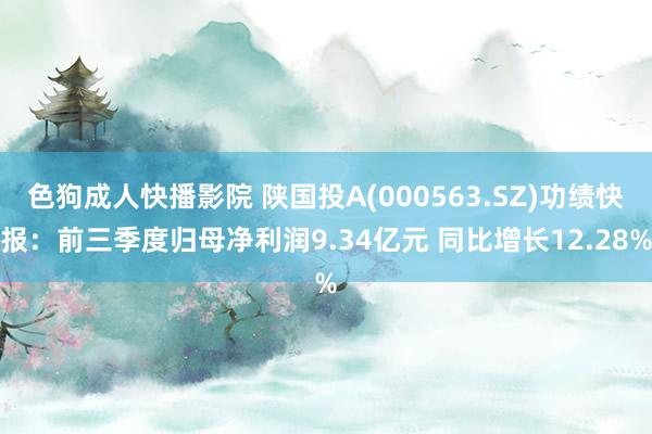 色狗成人快播影院 陕国投A(000563.SZ)功绩快报:前三季度归母净利润9.34亿元 同比增长12.28%