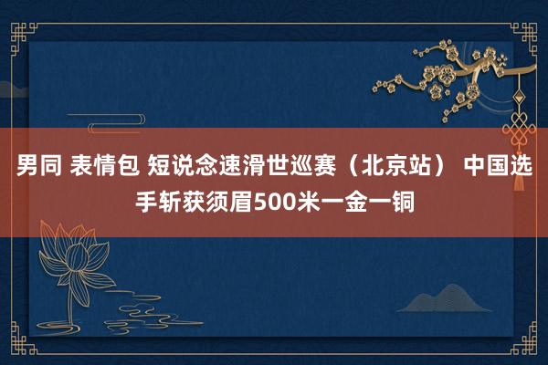 男同 表情包 短说念速滑世巡赛（北京站） 中国选手斩获须眉500米一金一铜