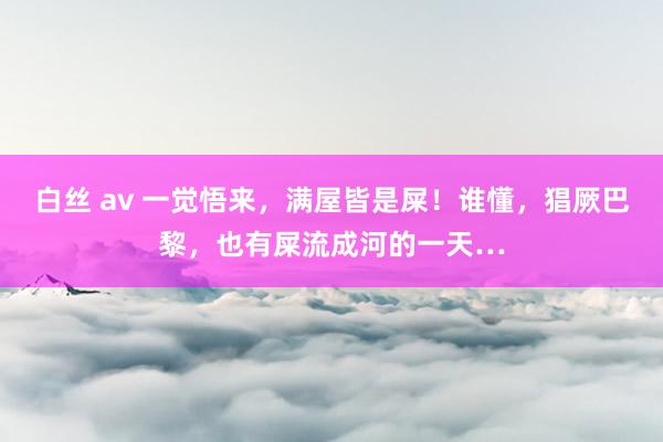 白丝 av 一觉悟来,满屋皆是屎!谁懂,猖厥巴黎,也有屎流成河的一天…